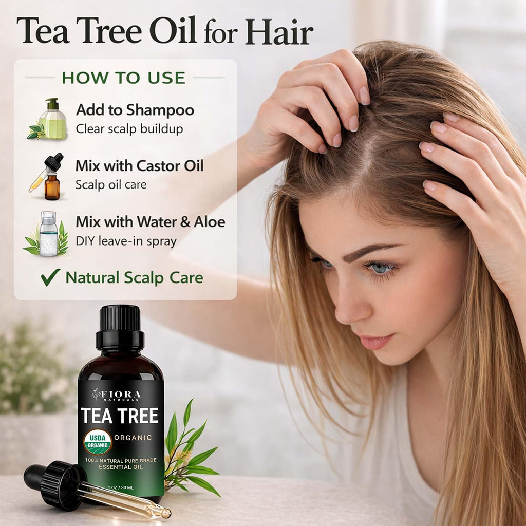 Tea Tree Oil, 100% Pure Organic Tea Tree Essential Oil 1 Oz