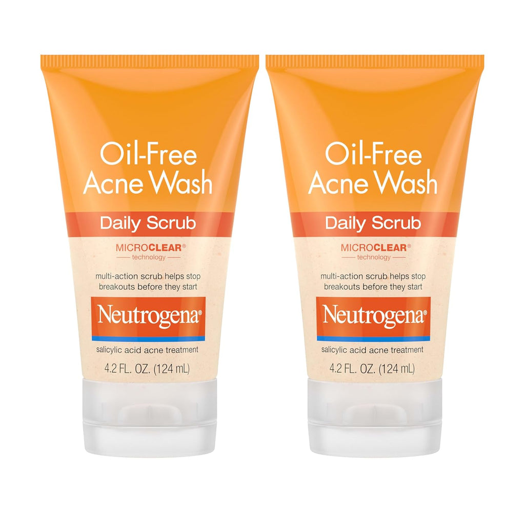 Oil Free Daily Acne Face Scrub, 2 X 4.2 Oz
