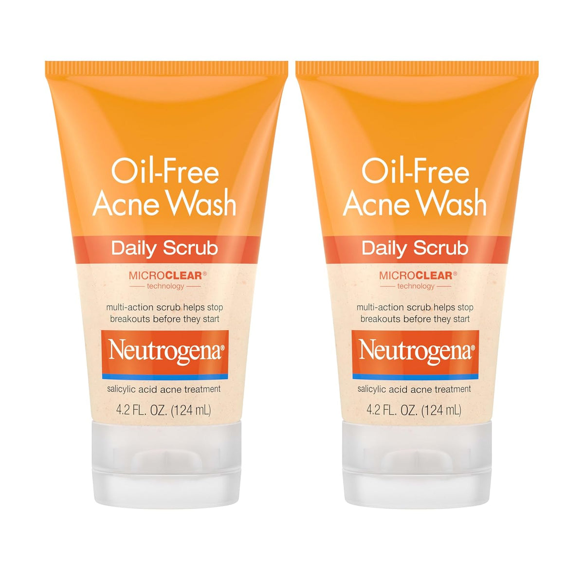 Oil Free Daily Acne Face Scrub, 2 X 4.2 Oz