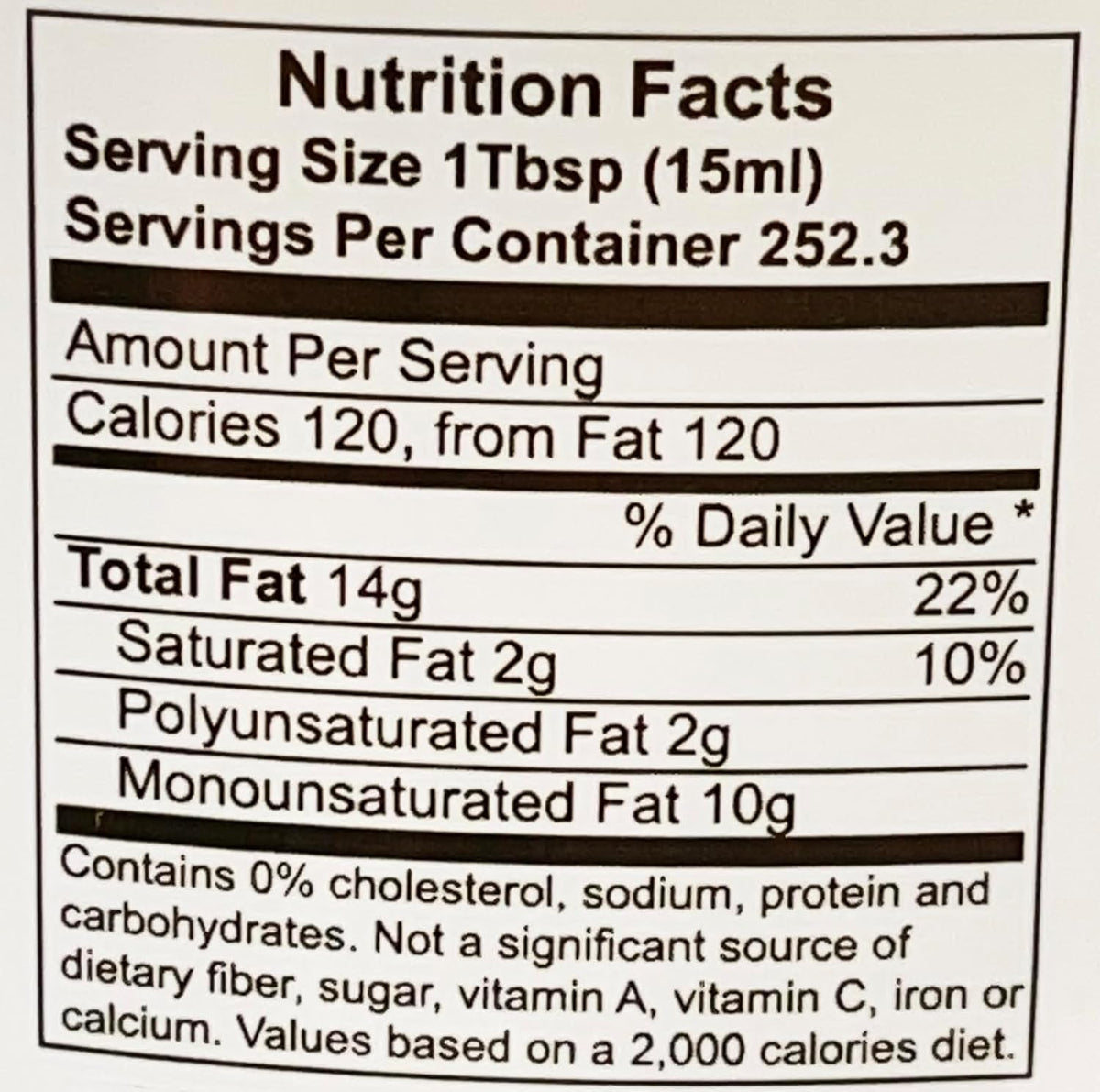 Avocado Oil, 100% Pure, 1 Gallon