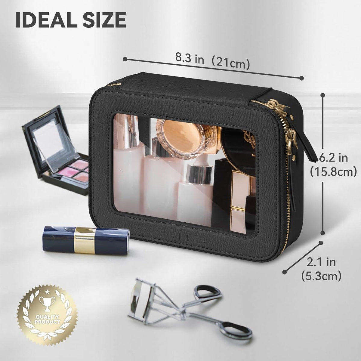 Clear Makeup Bag Travel Cosmetic Organizer Toiletry Case for Women