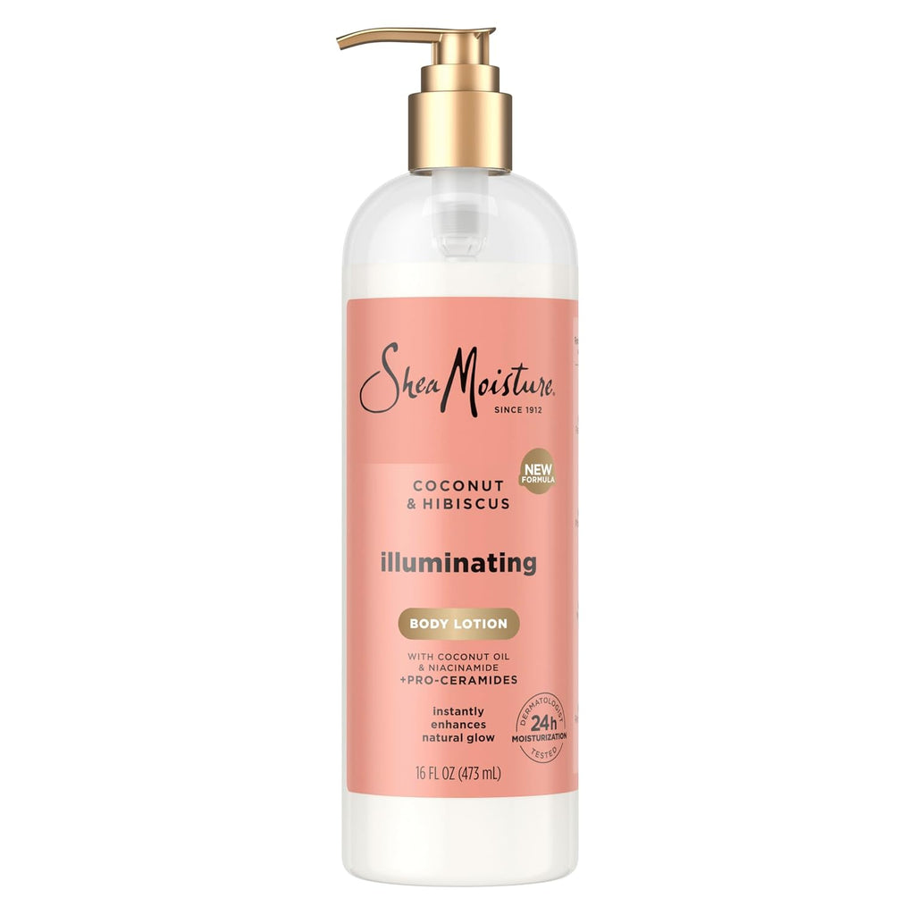 Shea Moisture Illuminating Body Lotion Coconut & Hibiscus 16Oz