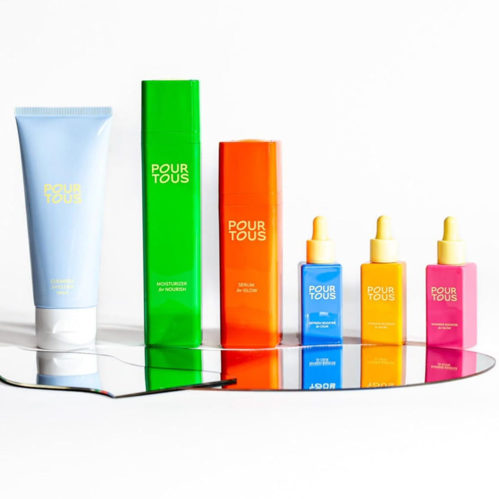 Complete Facial Routine Set (6 Pc) | Face Cleanser, Moisturizer, Serum + 3 Boosters W/Niacinamide & Hyaluronic Acid | Safe Plant-Based Skincare for Tweens Teen & Young Adult Skin