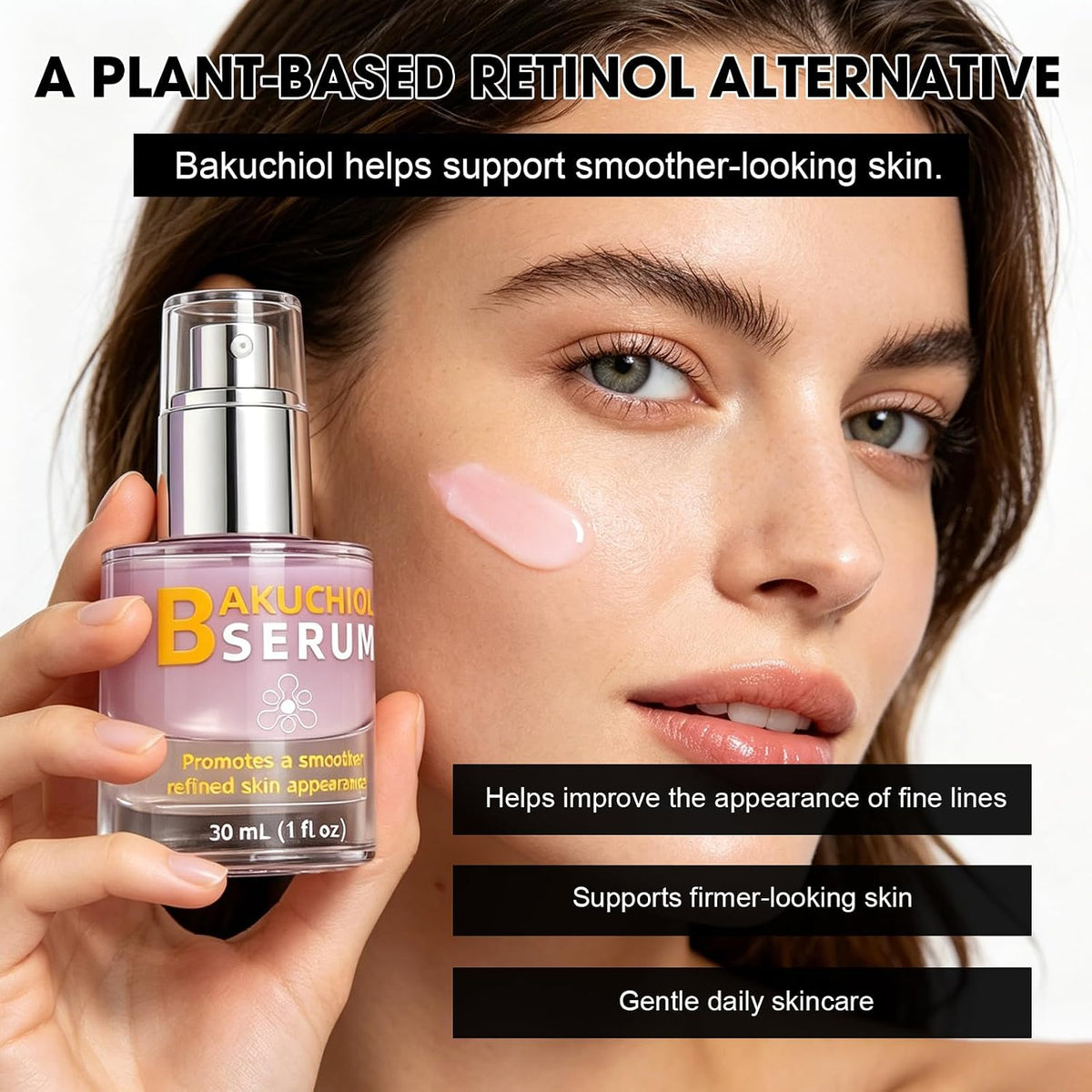 Bakuchiol Serum for Face, Retinol Alternative anti Aging, 1 Oz