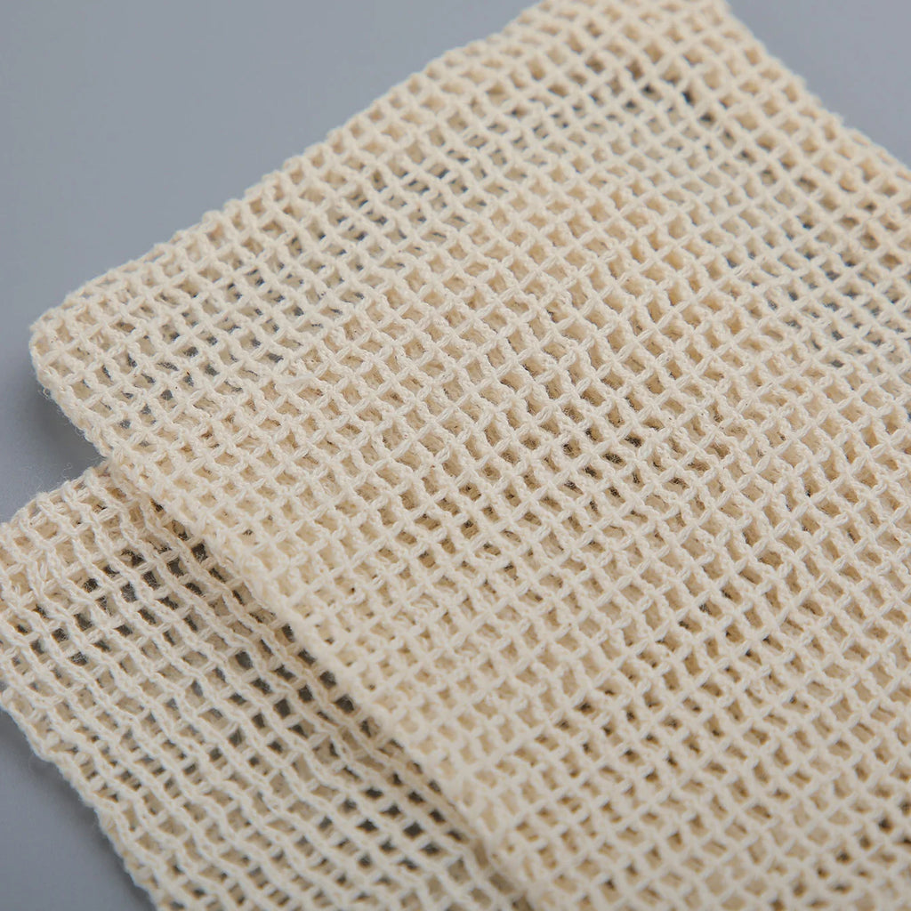 Natural Cotton Soap Saver Bag, 3 Pieces Eco-Friendly Handmade Lathering Cotton Mesh Soap Pouch for Body Cleansing Skincare