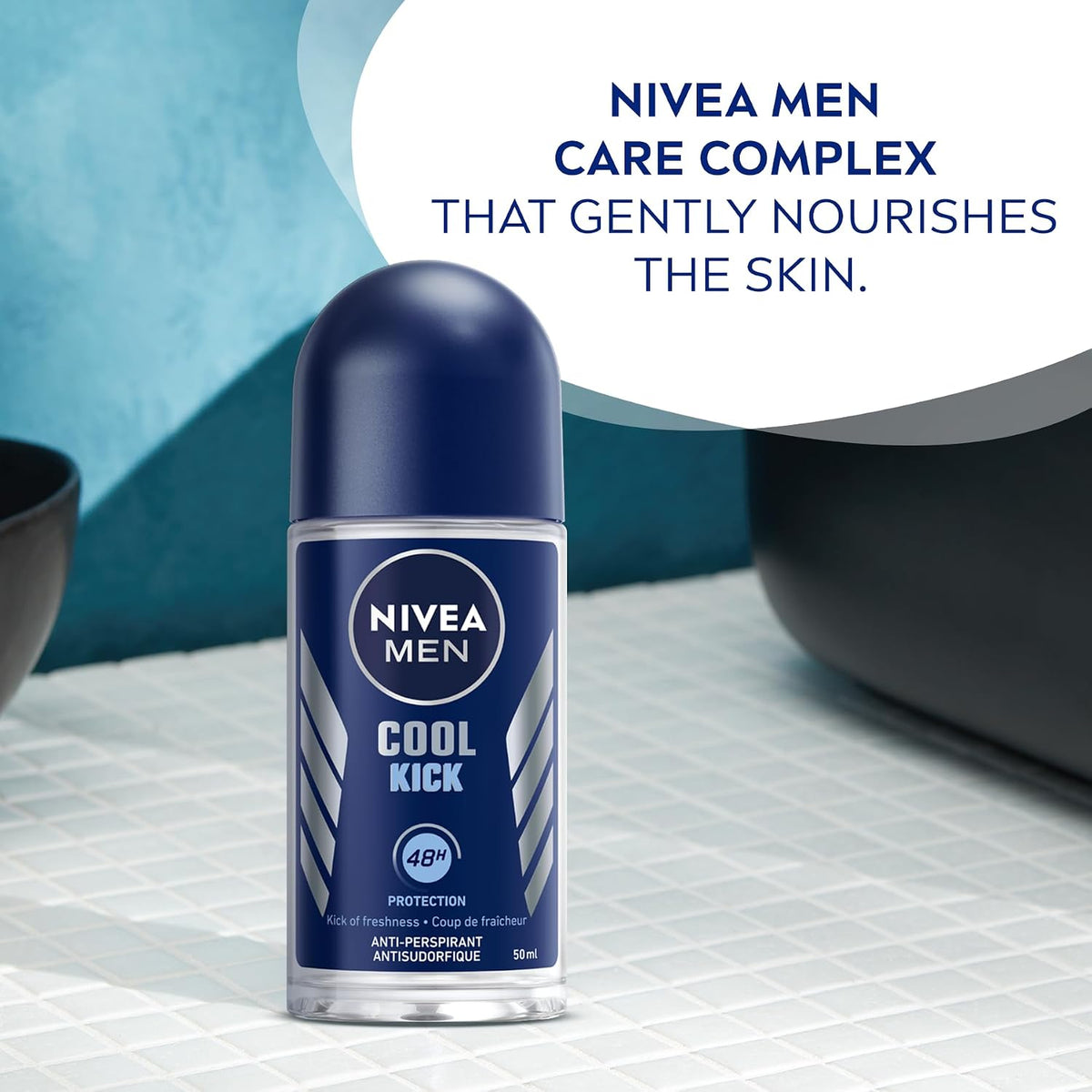 Cool Kick Anti-Perspirant Deodorant Roll-On, 50Ml