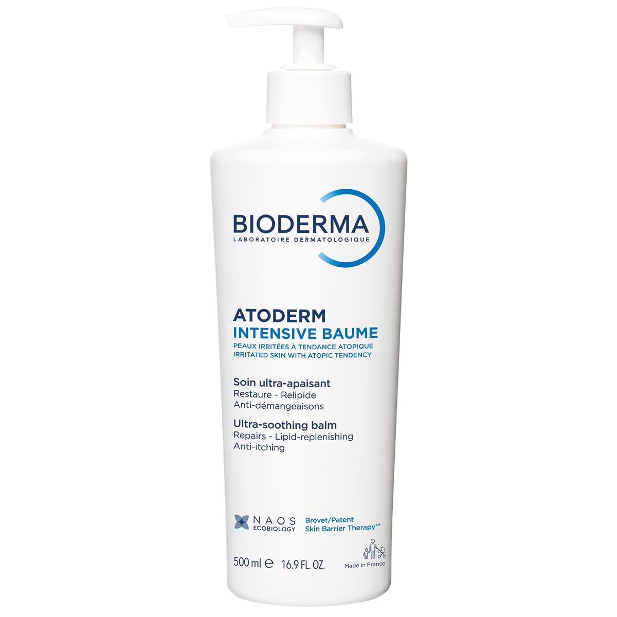 Bioderma Atoderm Intensive Balm, Hydrating Balm for Dry to Atopic Sensitive Skin, Face & Body Moisturizer with Ultra Soothing Anti-Itching Formula, Fragrance-Free, Non-Greasy & Non-Sticky for Family