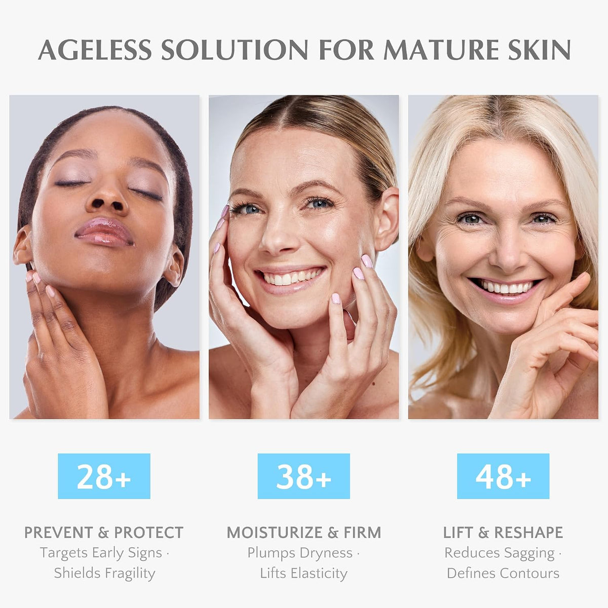 Retinol Collagen Face Cream: Wrinkle Cream for Women, Neck & Décolleté anti Aging Moisturizer with 7% Hyaluronic Acid Serum - Day/Night Skin Firming & Tightening, 1.7 Oz