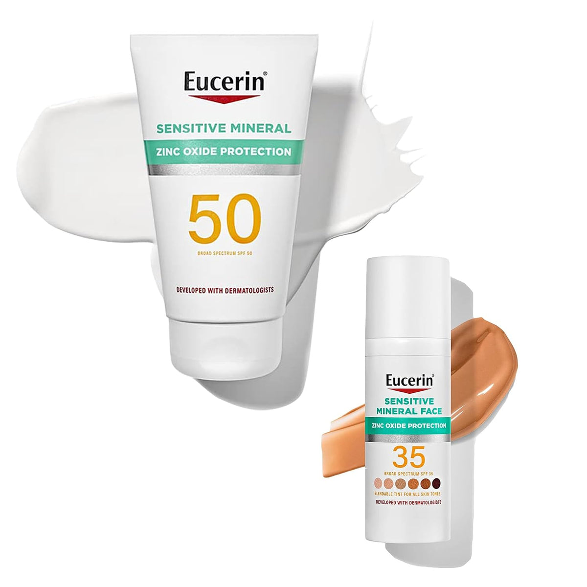 Sensitive Mineral Sunscreen Lotion Set, Zinc Oxide, 2 Items