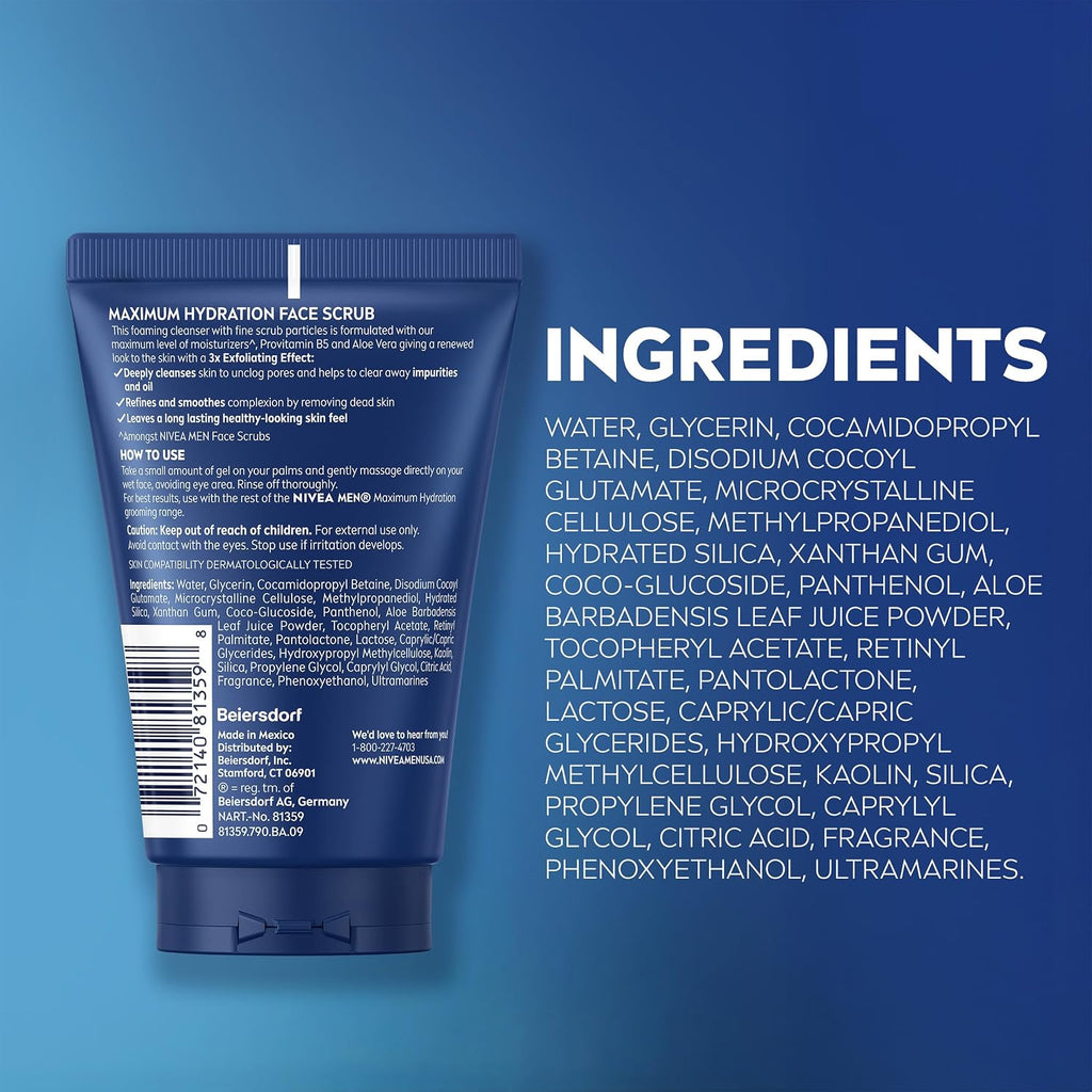 Maximum Hydration Face Scrub, Multipack, 3 X 4.4 OZ