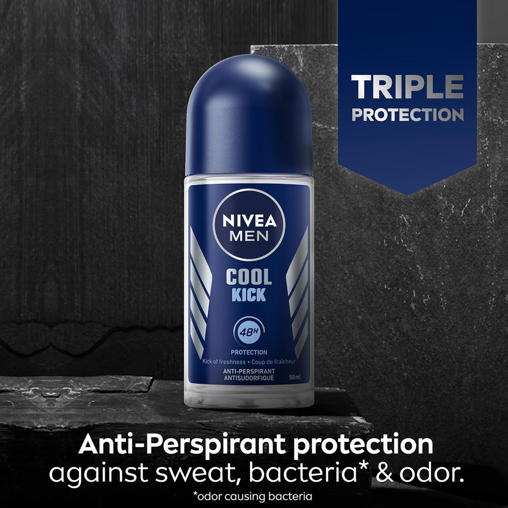 Cool Kick Anti-Perspirant Deodorant Roll-On, 50Ml