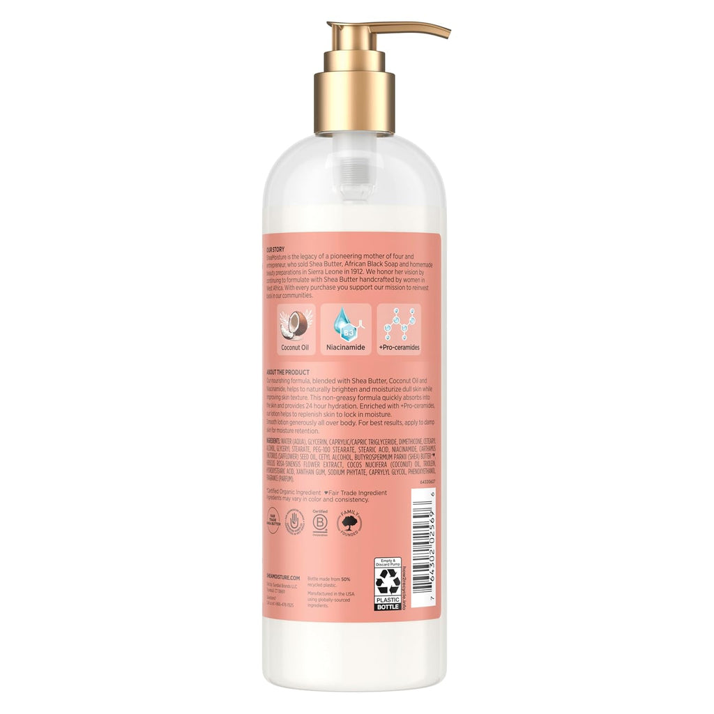 Shea Moisture Illuminating Body Lotion Coconut & Hibiscus 16Oz
