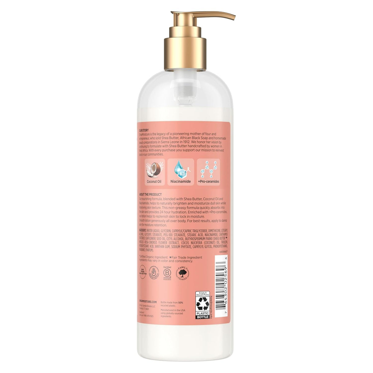 Shea Moisture Illuminating Body Lotion Coconut & Hibiscus 16Oz