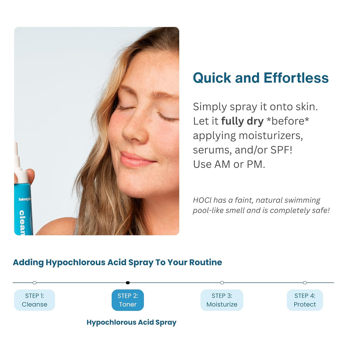 Hypochlorous Acid Spray, Hocl Facial Cleanser - 2Oz + 6.8Oz