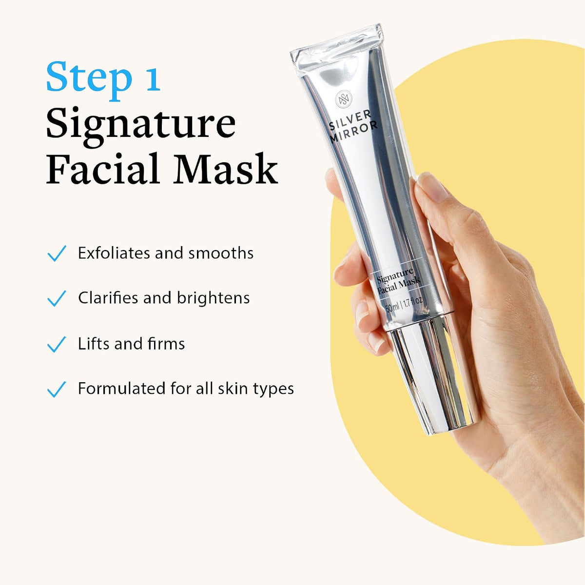 Signature Facial Mask, Face Mask 1.7 Fl Oz & Serum 0.33 Fl Oz