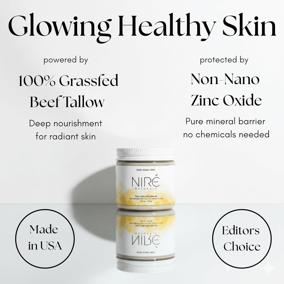 Tinted Tallow Balm for Face, Non-Nano Zinc Oxide