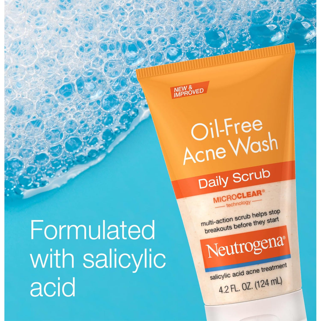 Oil Free Daily Acne Face Scrub, 2 X 4.2 Oz
