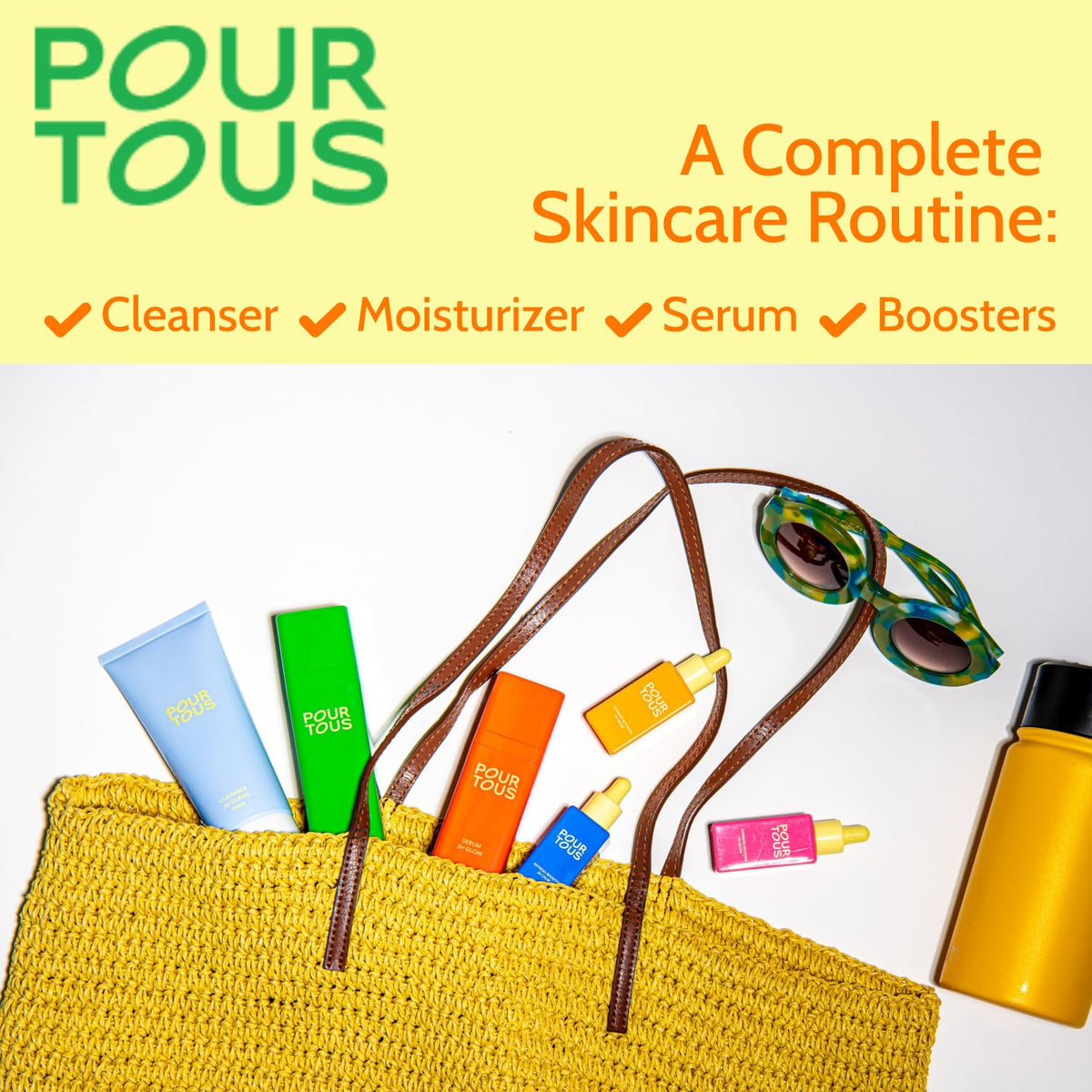 Complete Facial Routine Set (6 Pc) | Face Cleanser, Moisturizer, Serum + 3 Boosters W/Niacinamide & Hyaluronic Acid | Safe Plant-Based Skincare for Tweens Teen & Young Adult Skin