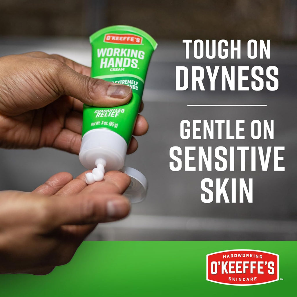 Working Hands Hand Cream for Extreme Dryness - 3 Oz Tube (2 Pack) - Repairing Skincare for Cracked, Dry Hands