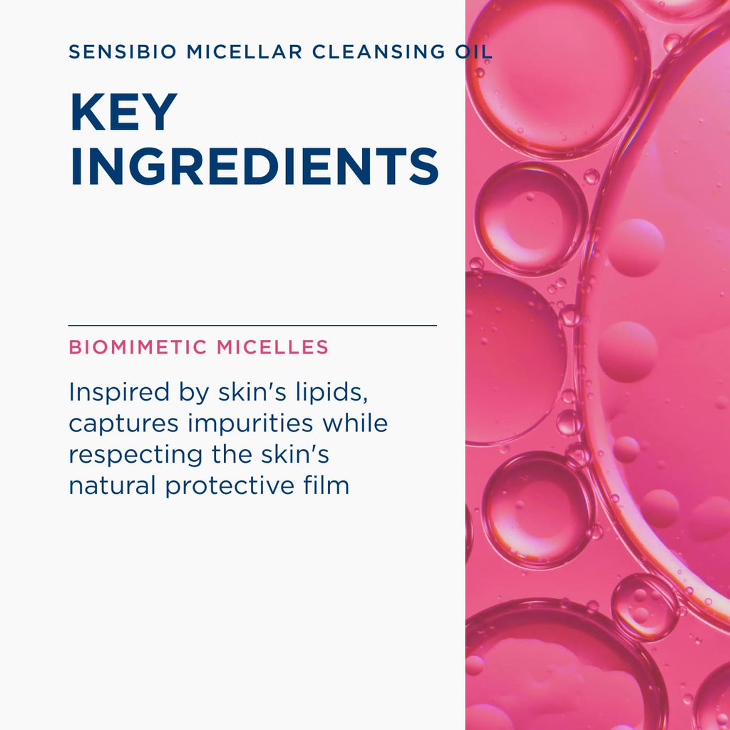 Bioderma Sensibio Micellar Cleansing Oil, 1St Ecobiological Micellar Formula Gentle Face Cleanser That Deeply Cleanses