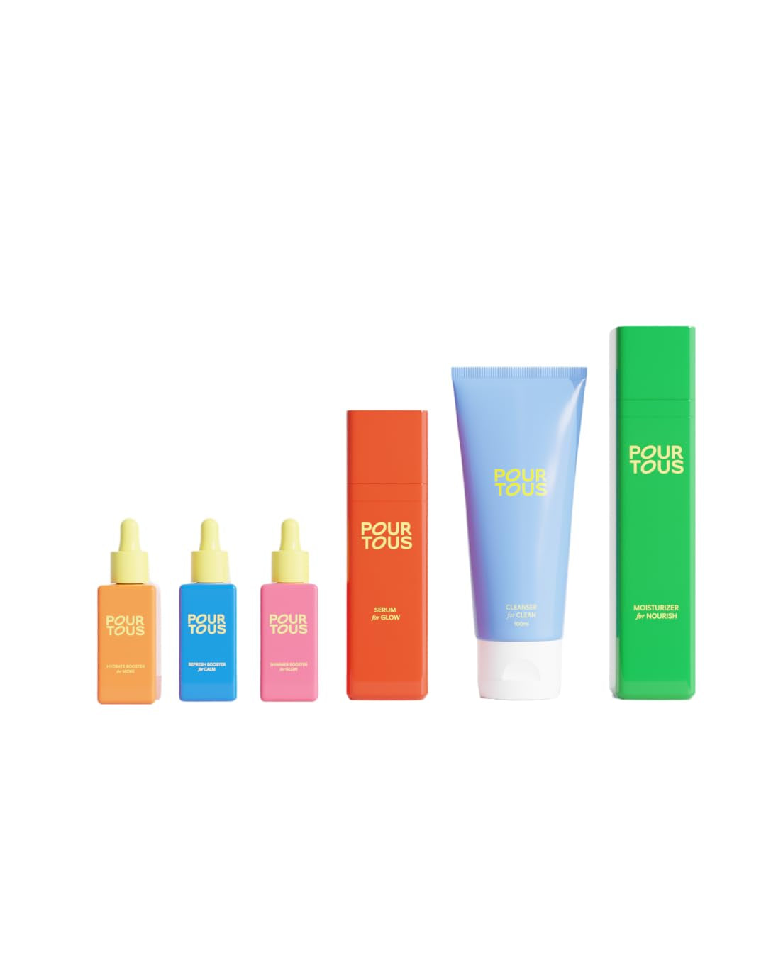 Complete Facial Routine Set (6 Pc) | Face Cleanser, Moisturizer, Serum + 3 Boosters W/Niacinamide & Hyaluronic Acid | Safe Plant-Based Skincare for Tweens Teen & Young Adult Skin