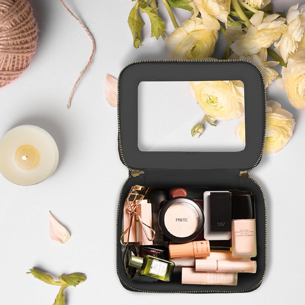 Clear Makeup Bag Travel Cosmetic Organizer Toiletry Case for Women