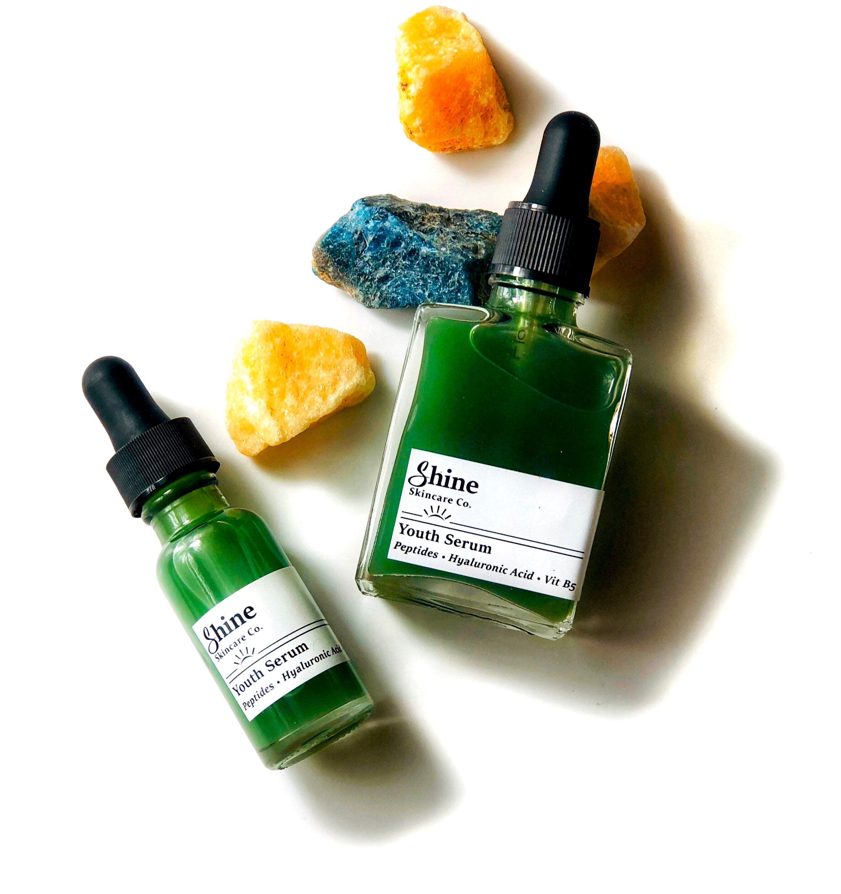 Youth Serum with Hyaluronic Acid + Peptides - Natural Skincare, Vegan Skincare